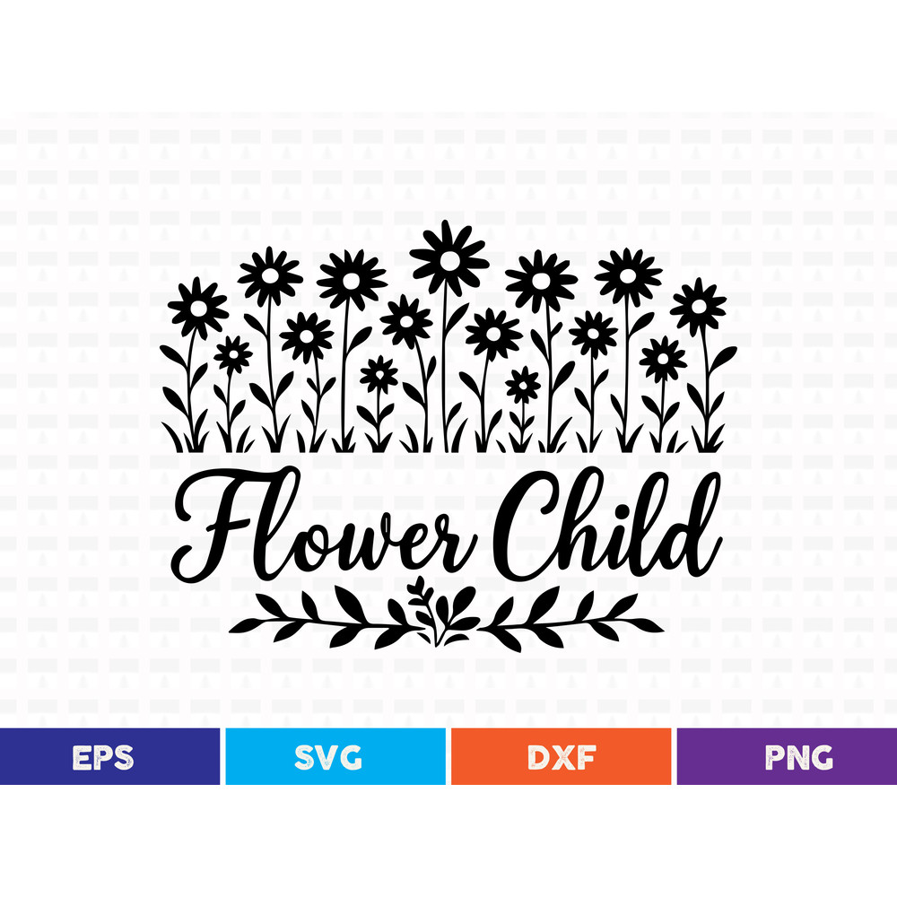 Flower Child Svg T Shirt Design 0