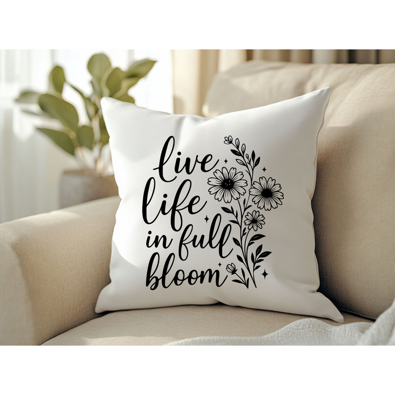 Live Like In Full Bloom Svg T Shirt Design 2