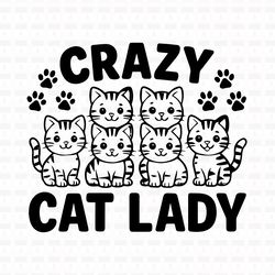 crazy cat lady t shirt design
