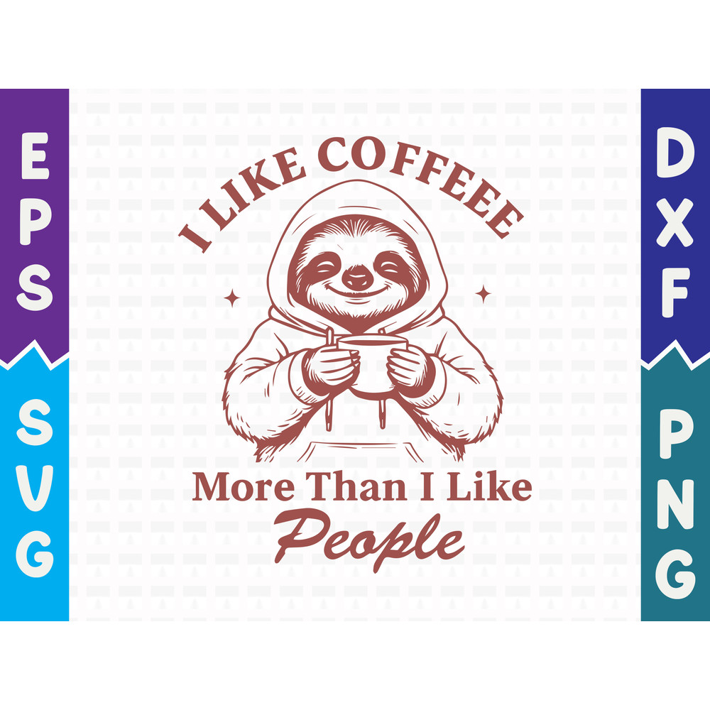 I Like Coffee More Than I Like People T Shirt Design 0