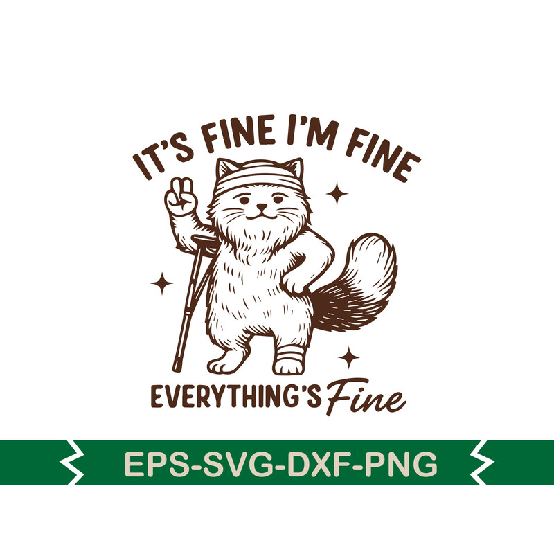 Its Fine Im Fine Everythings Fine Svg T Shirt Design 0