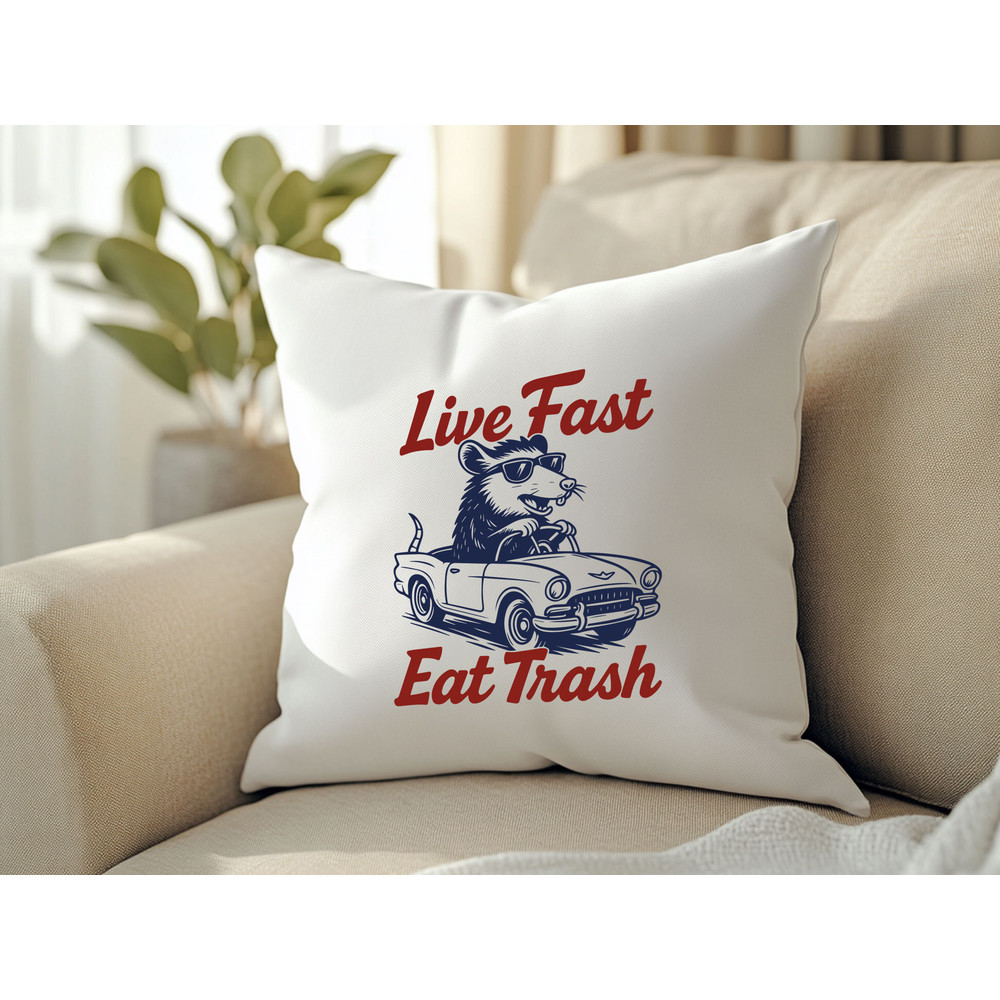 Live Fast Eat Trash Svg T Shirt Design 2