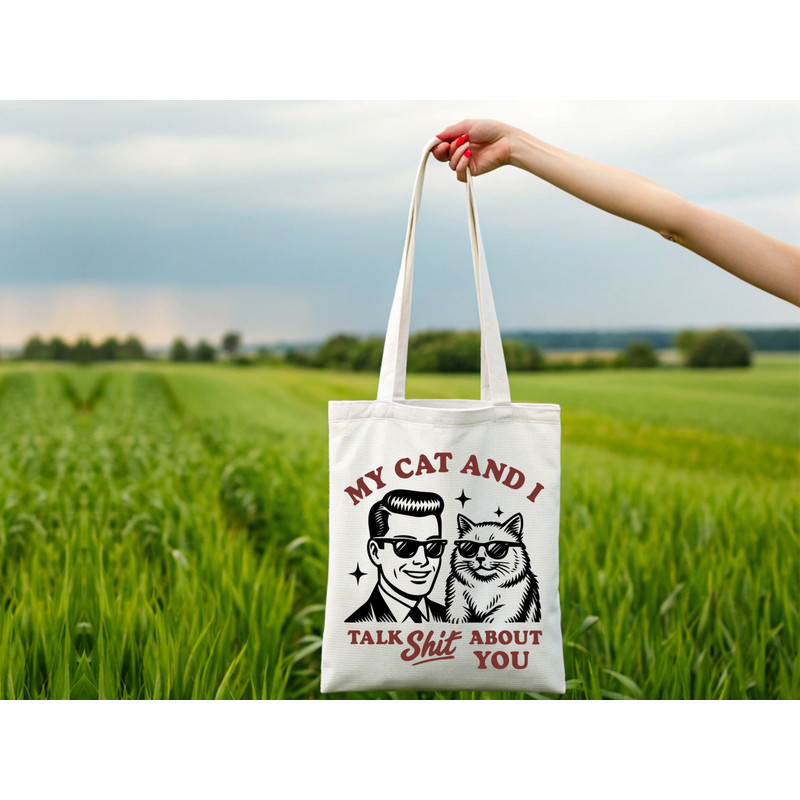 My Cat And I Talk Shit SVG T Shirt Design 1