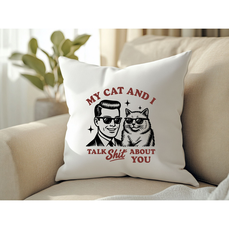 My Cat And I Talk Shit SVG T Shirt Design 2