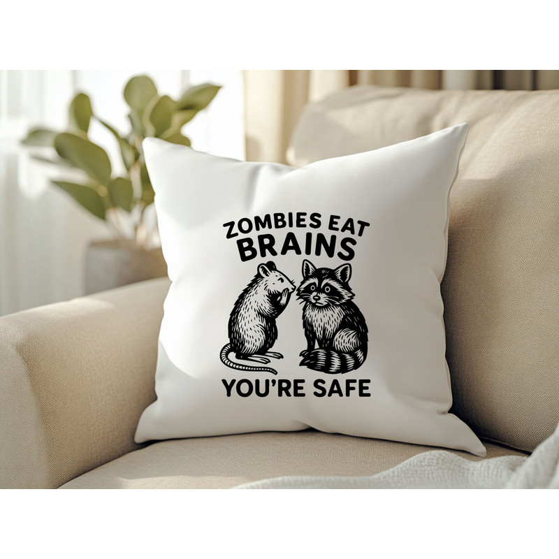 Zombies Eat Brains Youre Safe SVG T Shirt Design 2