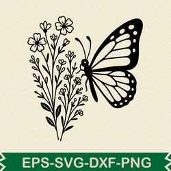 butterfly bloom svg design