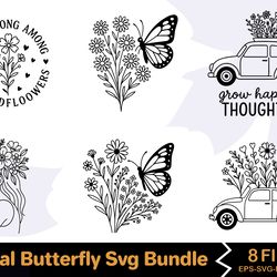 floral butterfly svg bundle 1
