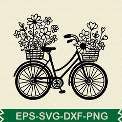 flower bicycle svg design