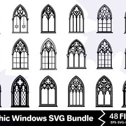 gothic windows svg bundle