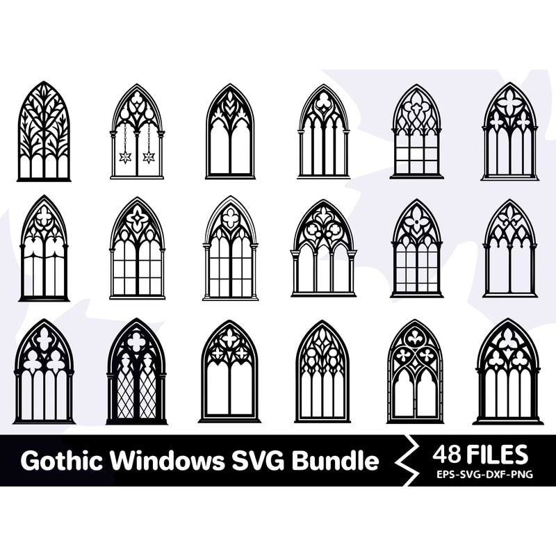 Gothic Windows SVG Bundle 0