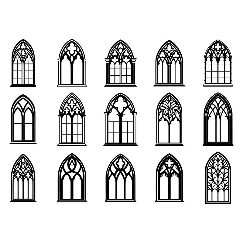 Gothic Windows SVG Bundle 1