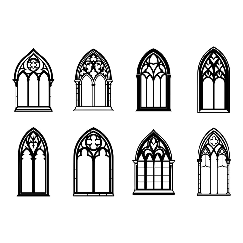 Gothic Windows SVG Bundle 2