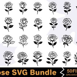 rose svg bundle