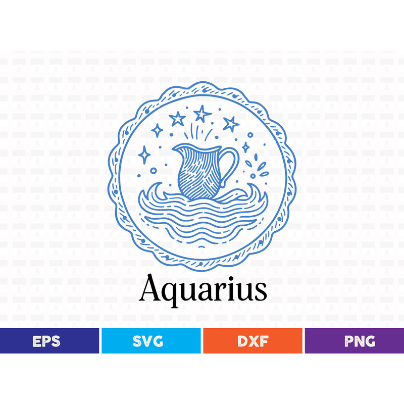 Aquarius Svg T Shirt Design 0