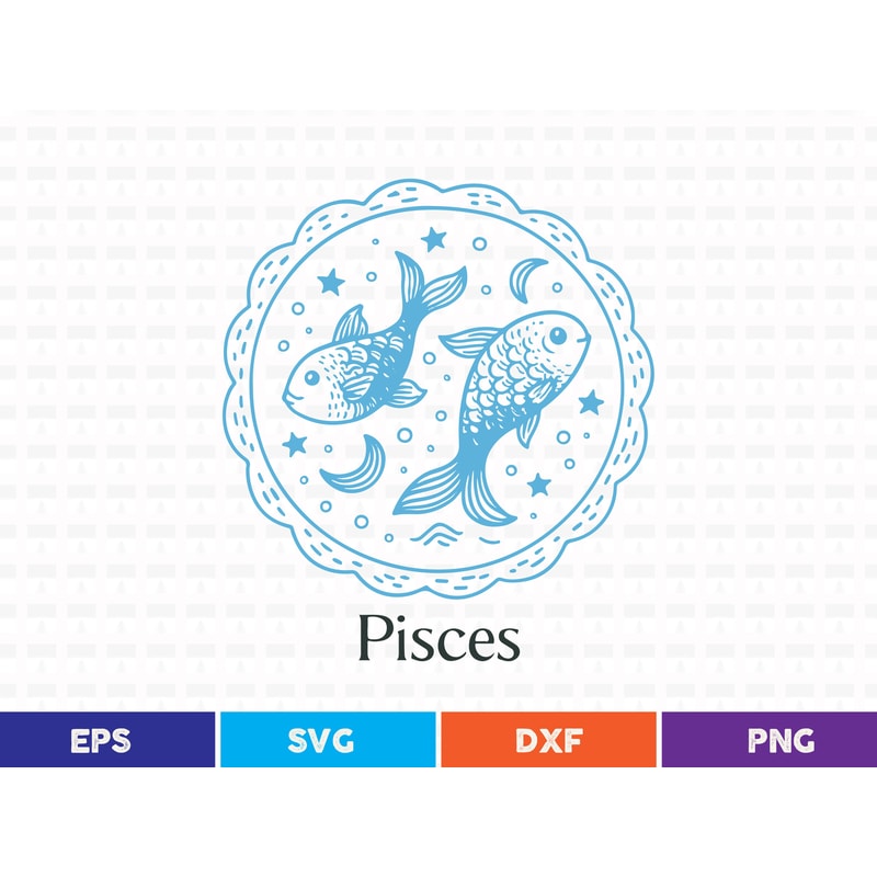 Pisces Svg T Shirt Design 0
