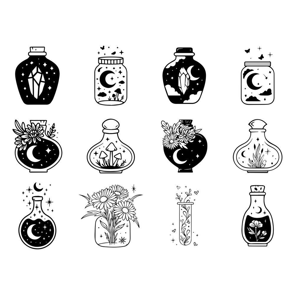 Celestial Mason Jar SVG Bundle 1