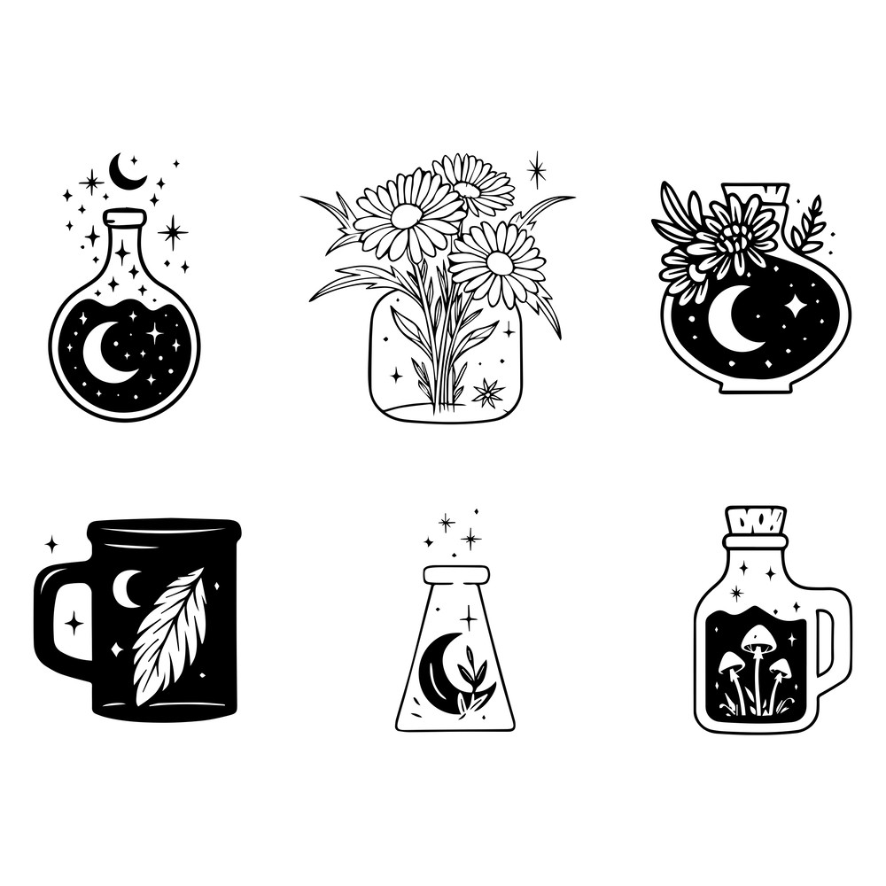 Celestial Mason Jar SVG Bundle 2