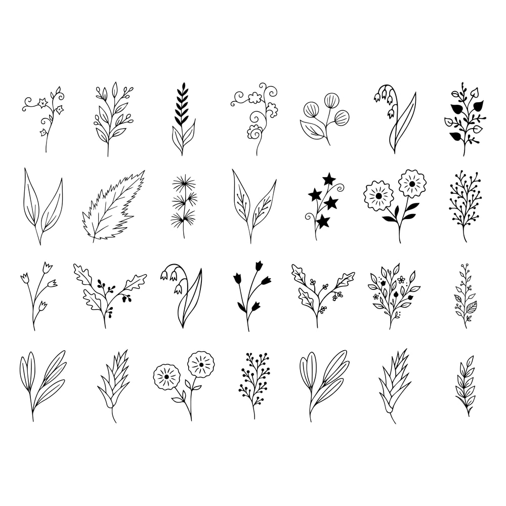 Floral Element SVG Bundle 1