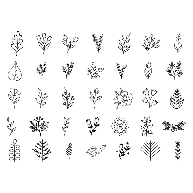 Floral Element SVG Bundle 1 1