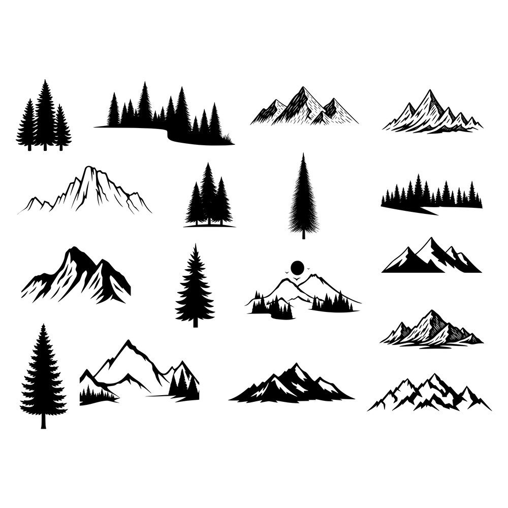 Mountains And Forest SVG Bundle 1