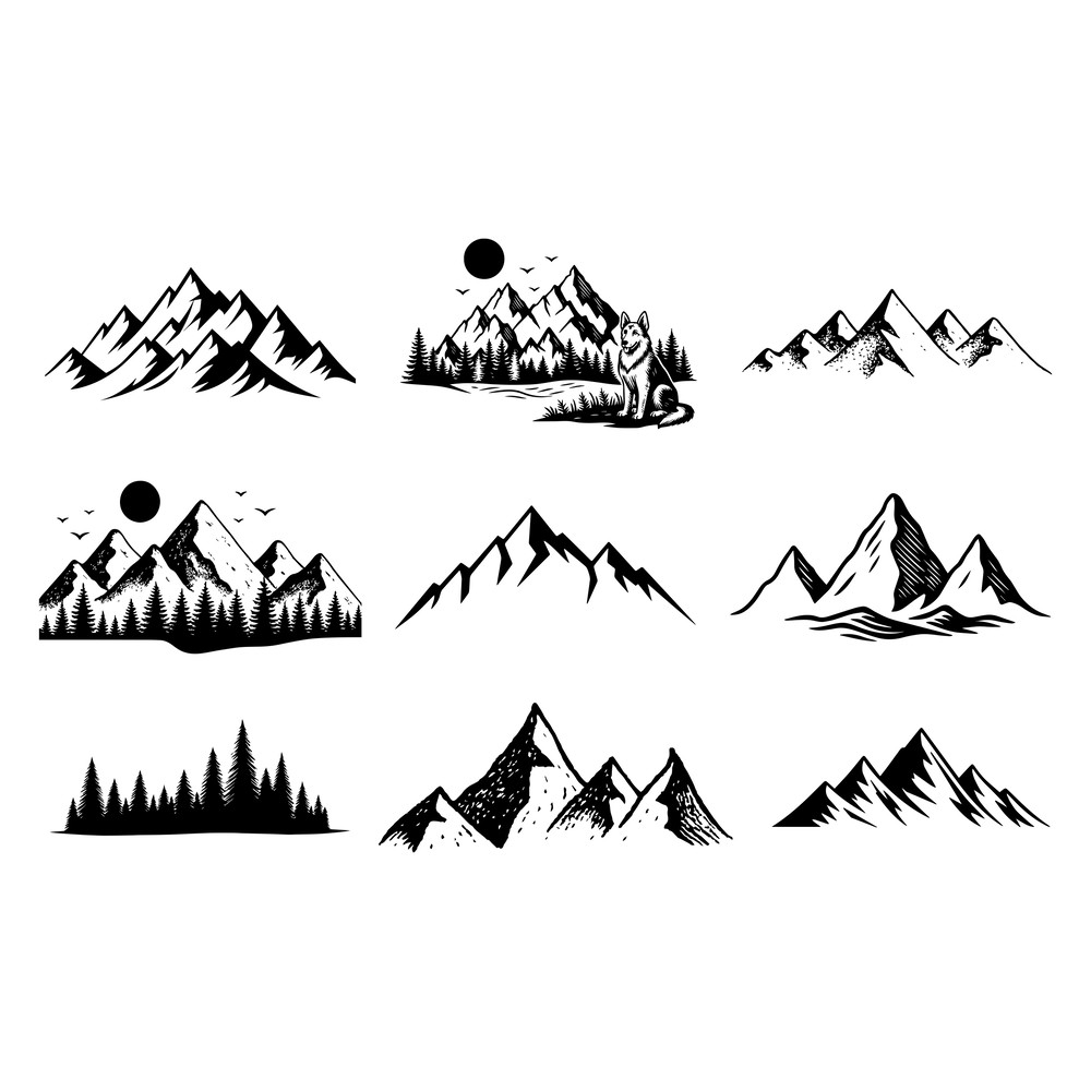 Mountains And Forest SVG Bundle 2