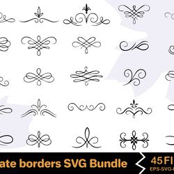 ornate borders svg bundle