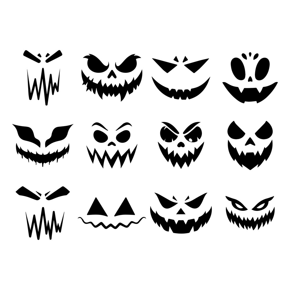 Pumpkin Faces Svg Bundle 1