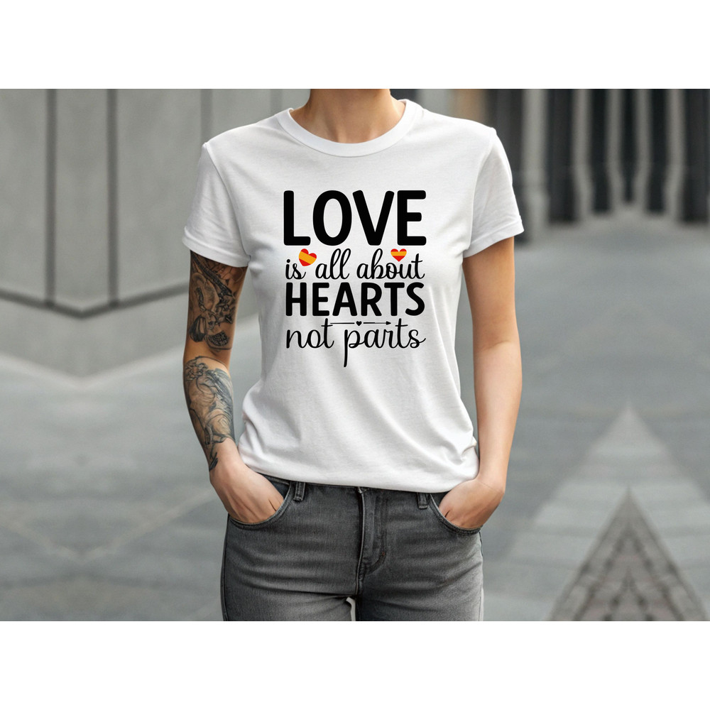 Love Is All About Hearts Not Parts Svg T Shirt Design 3