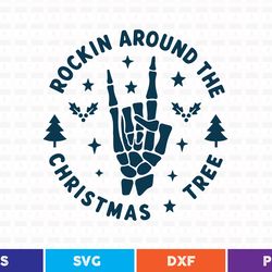 rockin around the christmas tree svg t shirt design