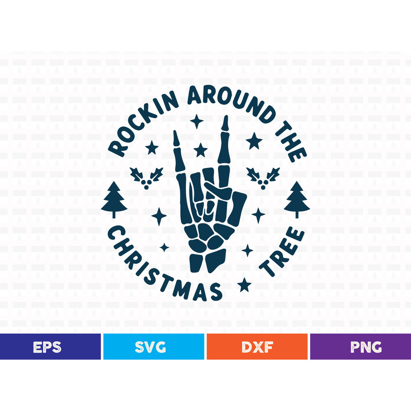 Rockin Around The Christmas Tree Svg T Shirt Design 0