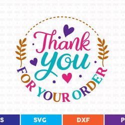 thank you for your order svg t shirt design