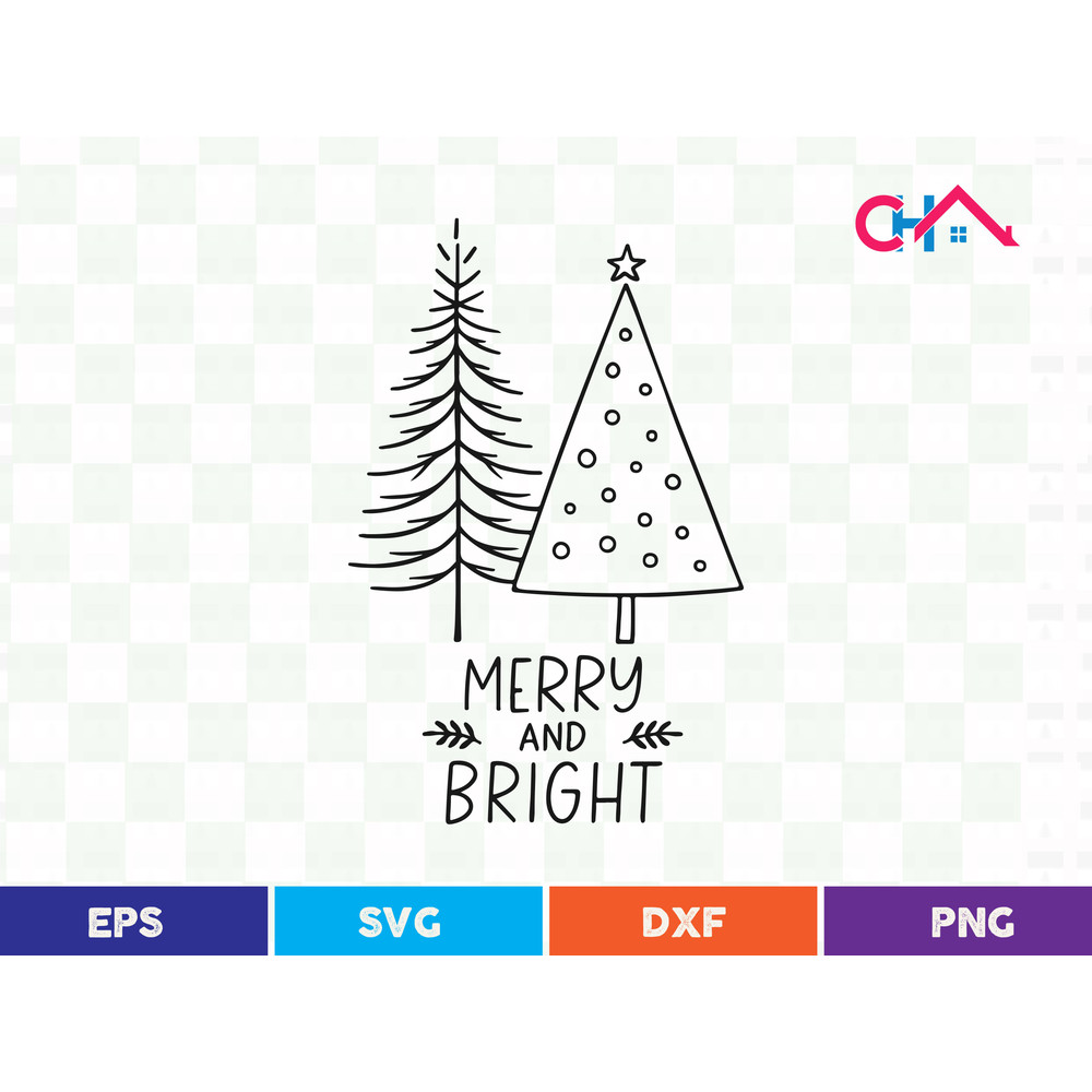 Merry And Bright T Shirt Design 0
