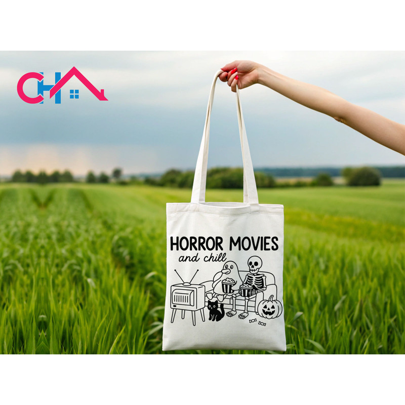 Horror Movies And Chill T Shirt Design 1