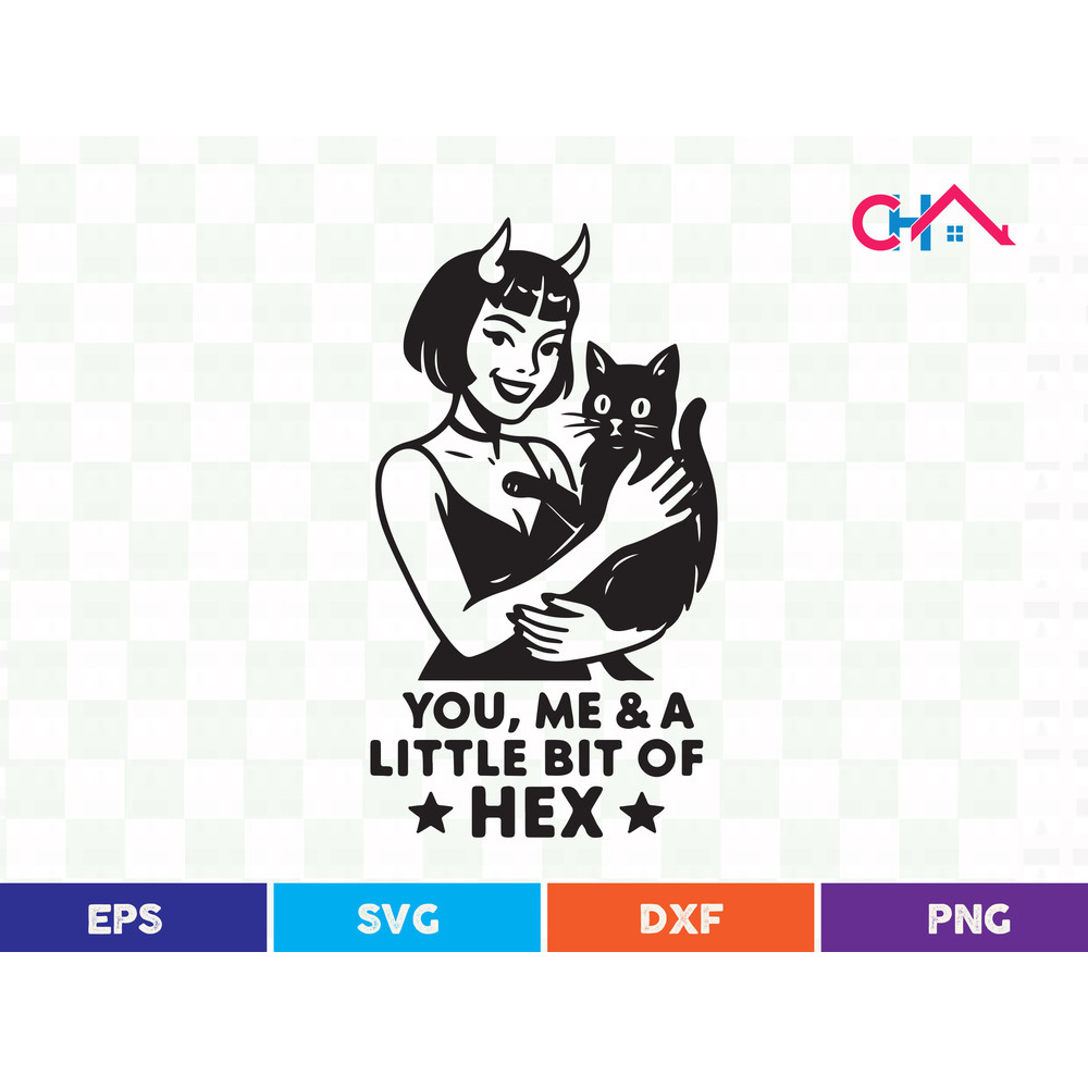 Halloween Pinup Girl Cat T Shirt Design 0