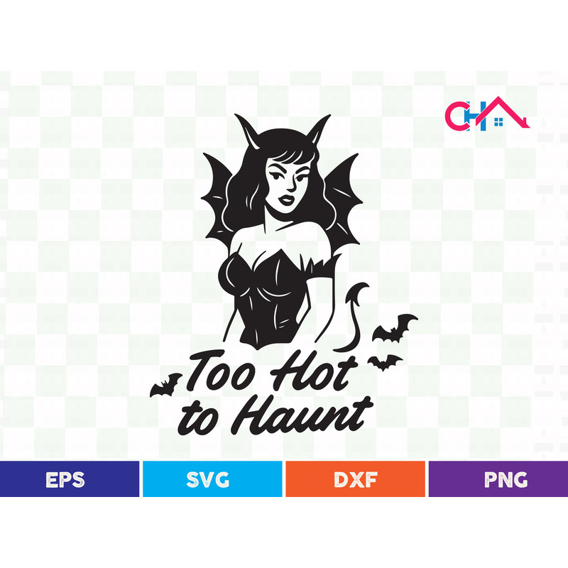 Too Hot To Haunt T Shirt Design 0