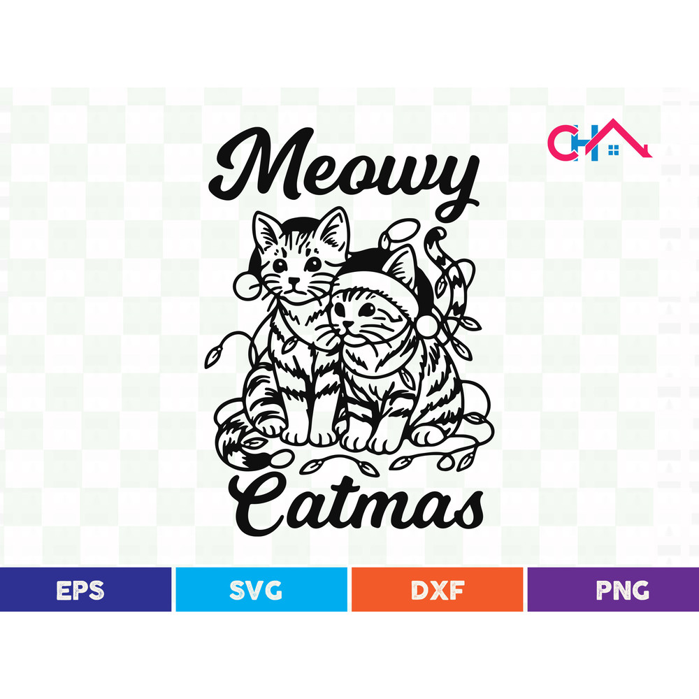 Meowy Catmas T Shirt Design 0