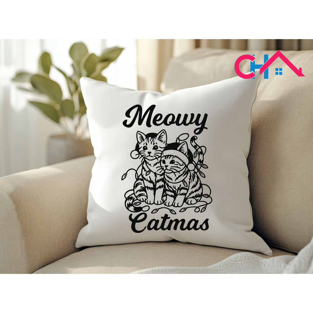 Meowy Catmas T Shirt Design 2