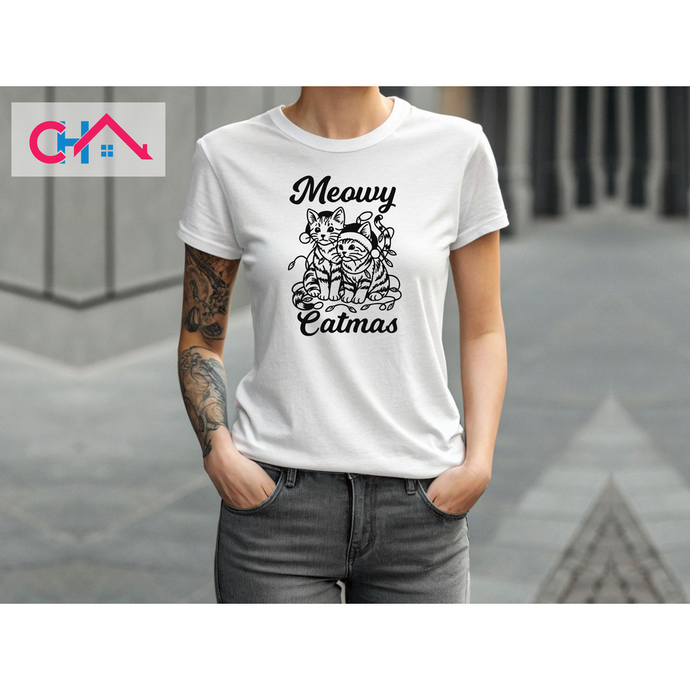 Meowy Catmas T Shirt Design 3