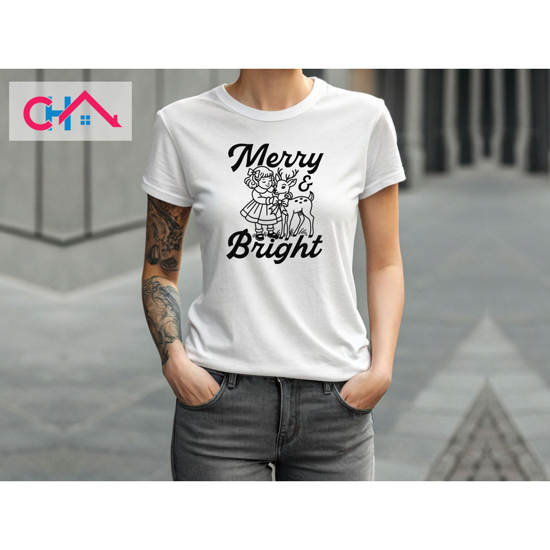 Merry Bright T Shirt Design 3