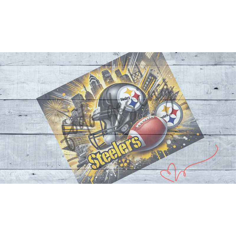 Steelers20oz Skinny Tumbler Wrap PNG Sport 20oz Tumbler PNG Mascot Sublimation Tumbler PNG Digital 1