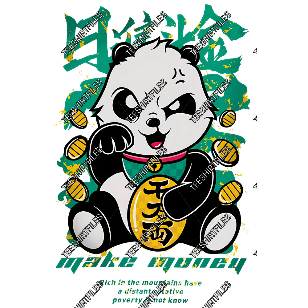Kung Fu Panda PNG Files Make Money Mens Urban Design Digital Prints TShirt Vector Transfers Printab 5