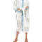 Womens Elegant Hand Block Print Kimono Robe Multifunctional Bathrobe Loungewear Swim CoverUp And Ni 1