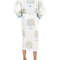 Womens Elegant Hand Block Print Kimono Robe Multifunctional Bathrobe Loungewear Swim CoverUp And Ni 2