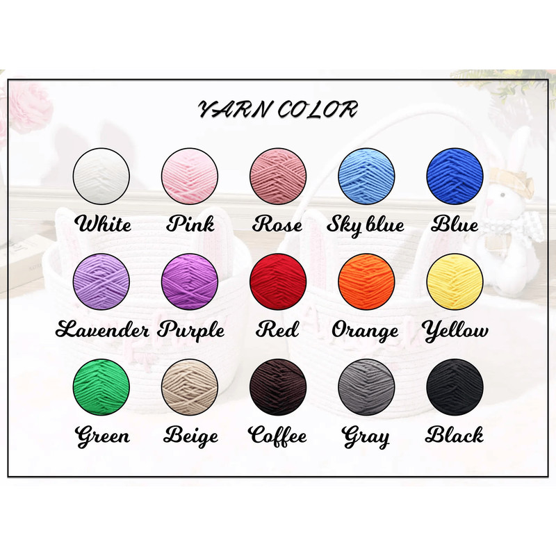 Custom Baby Easter Basket Personalized Bunny Easter Basket Easter Gift Basket For Kid Toddler Cotto 5