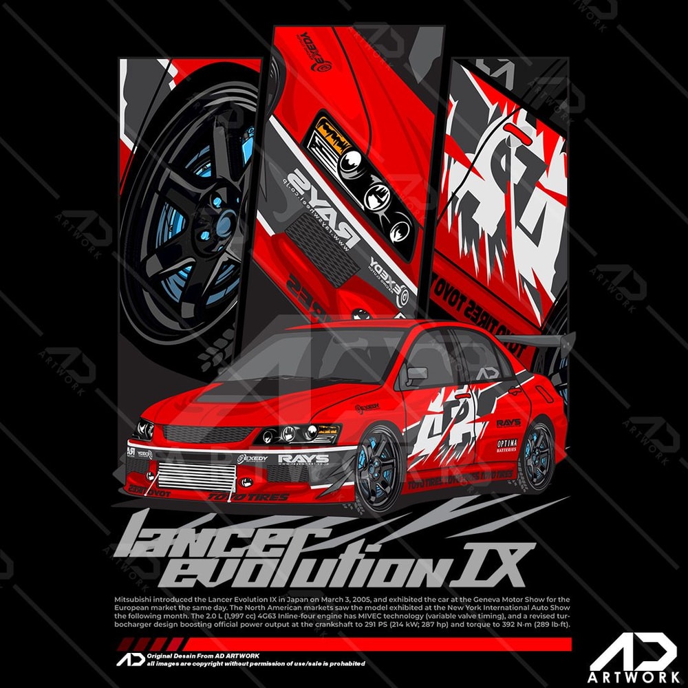 Lancer Evo IX Premium Sublimation Digital Download Unleash Your Creativity 0