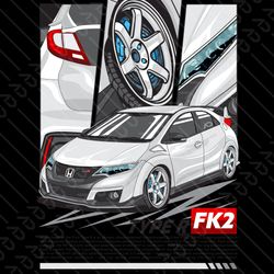civic fk2 - sublimation digital download - unleash your creativity