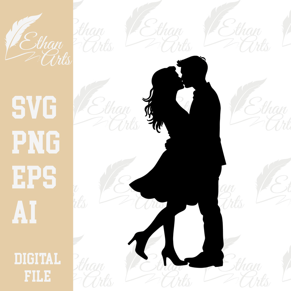 Lovers Cut File Design SVG PNG EPS Digital Download Valentines Day Clip Art Vector Png Digital Fil 1