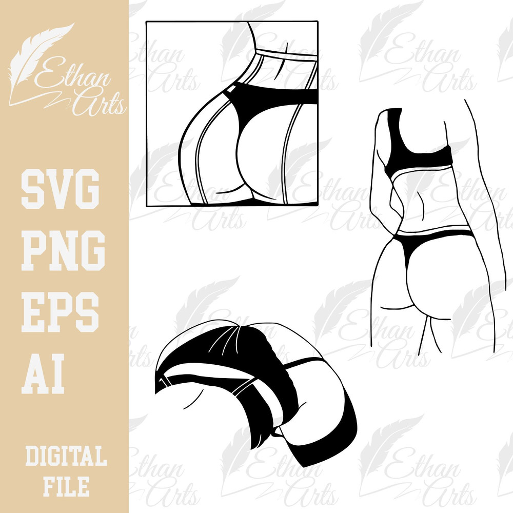 Woman Line Art 5 Design Bundle Body Positivity Digital Download SVG PNG EPS Decal Empowerment Desig 4