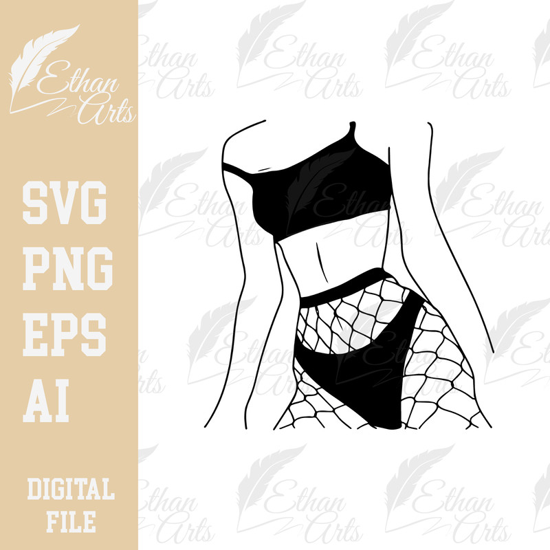 Line Art 8 Design Bundle Body Positivity Digital Download SVG PNG EPS Decal Empowerment Designs Cut 1
