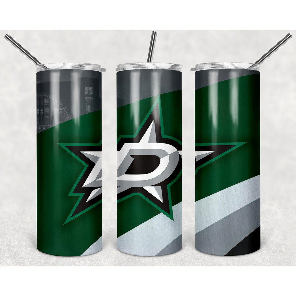 Dallas Stars Tumbler Wrap Design - JPEG & PNG - Sublimation Printing Design - NHL - Hockey - 20oz Tumbler Design